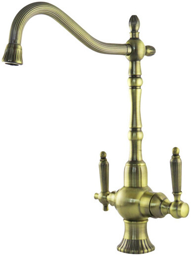 Смеситель ZorG Sanitary ZR 351 YF BR для кухонной мойки, бронза