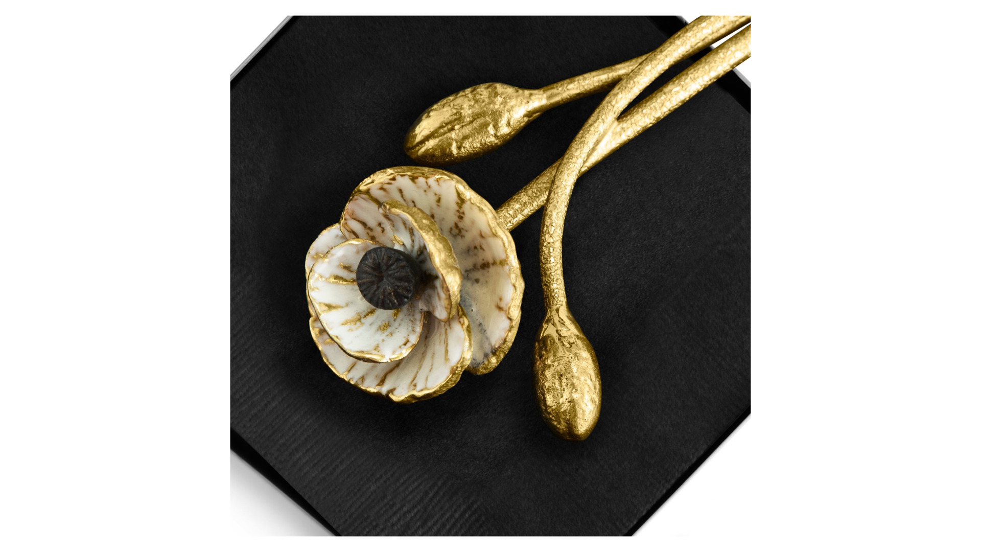 10642292 Michael Aram Подставка для салфеток Michael Aram Анемоны 13см, сталь нержавеющая Сталь нержавеющая  - Вид №3