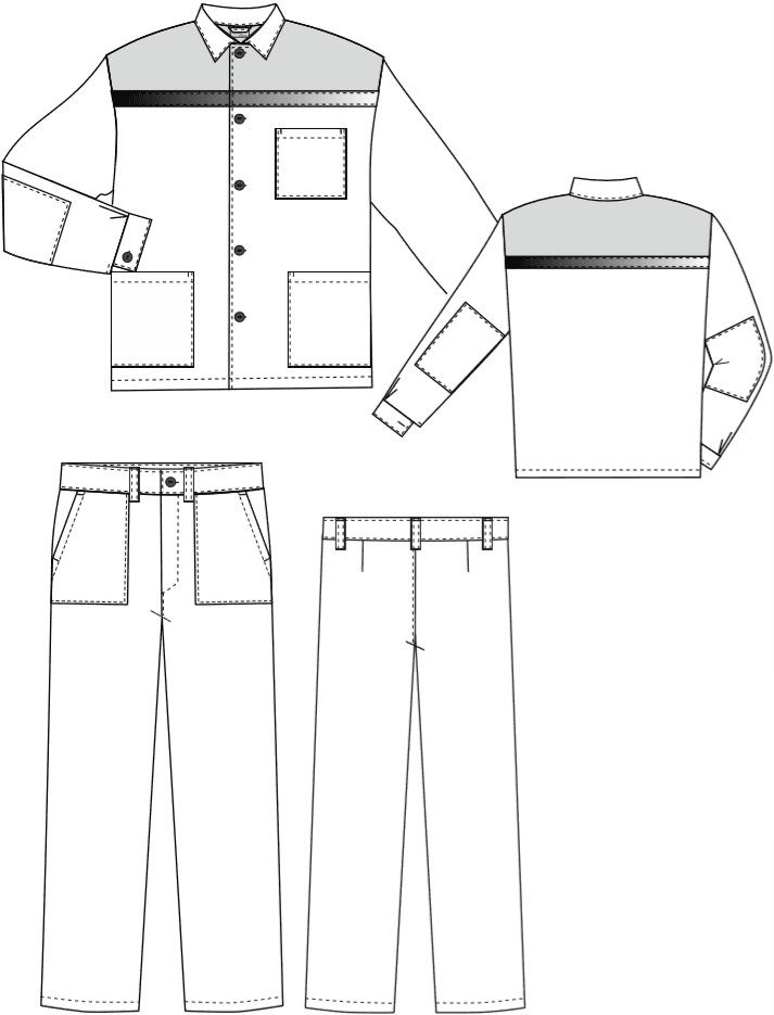 63022 Костюм Строителя темно-синий василек  Летняя спецодежда  размер 44-46/170-176  - Вид №6