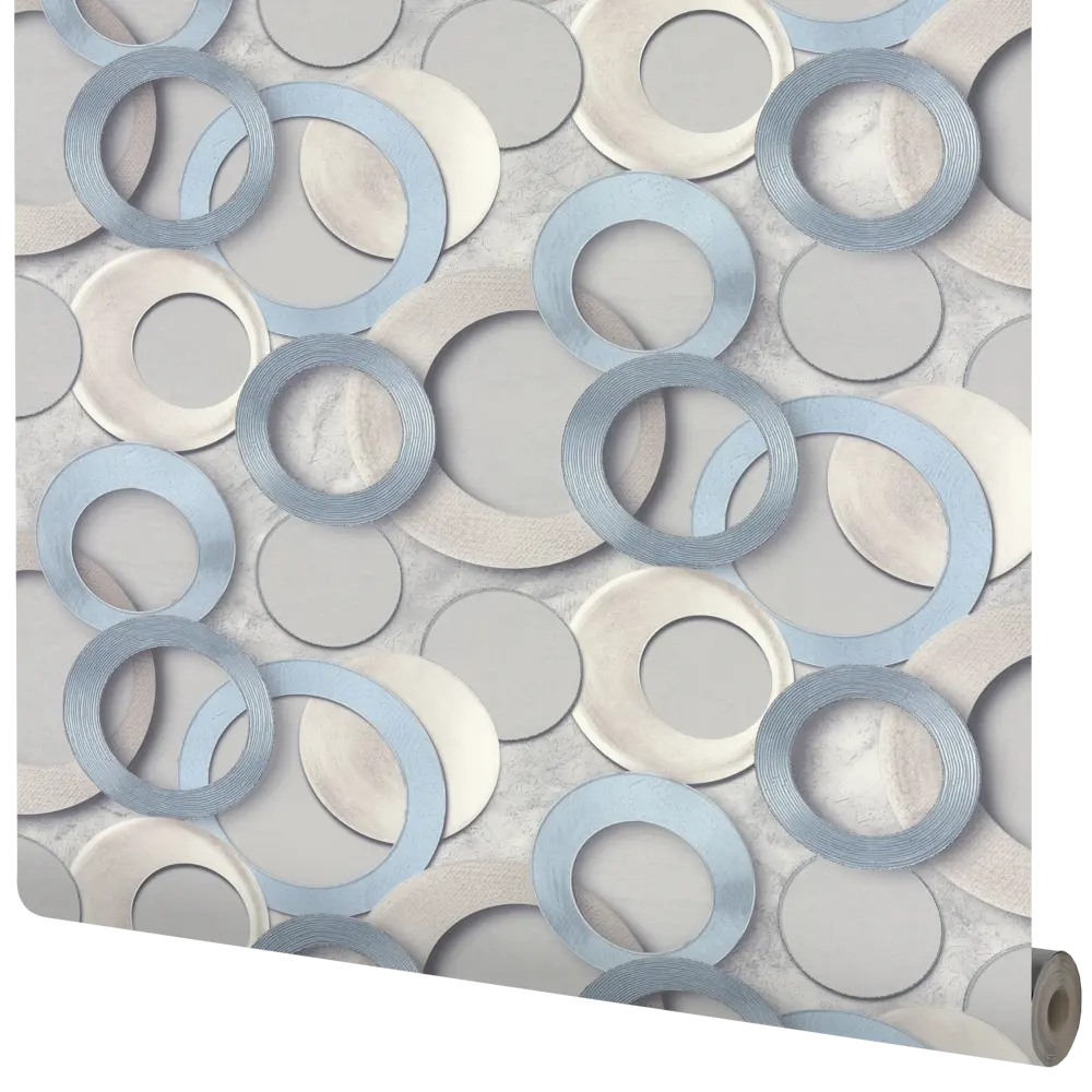 Обои флизелиновые Wall Decor Турин голубые 1.06 м 75156-26 85310434 STLM-2190456