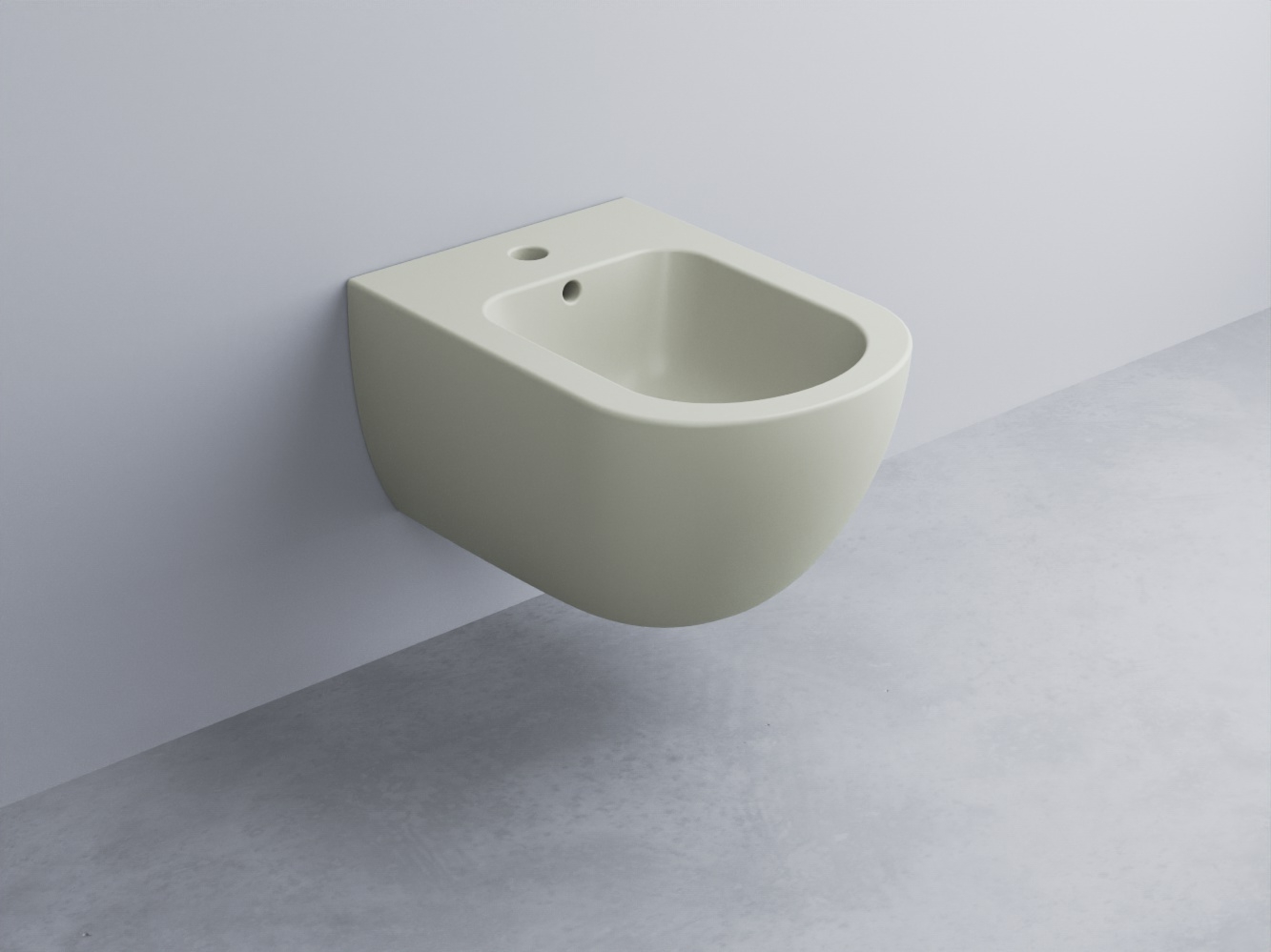 EJBSR-PM Биде подвесное с одним отверстием под смеситель, в комплекте с крепежами Enjoy Mini 48 cielo Enjoy + Amedeo Ceramica Cielo