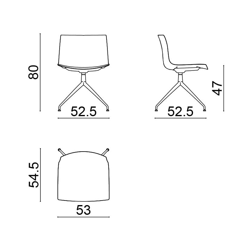 Стул на тканевом насесте Arper Catifa 53 ARCH-00036044 - Вид №4