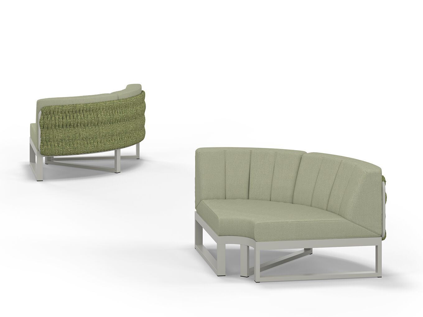 Угловой садовый диван из ткани MAMAGREEN Munia ARCH-00132661 - Вид №2