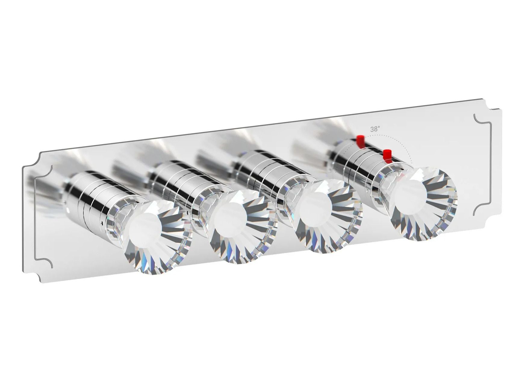 Термостатический смеситель для душа с 4 отверстиями с пластиной IB Aqua ARCH-00036257