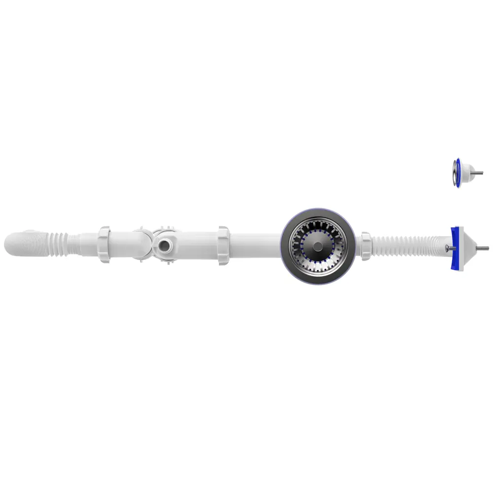 Сифон EQUATION для двойной мойки с переливом и защитой от запахов 89209833 STLM-1496383 - Вид №2