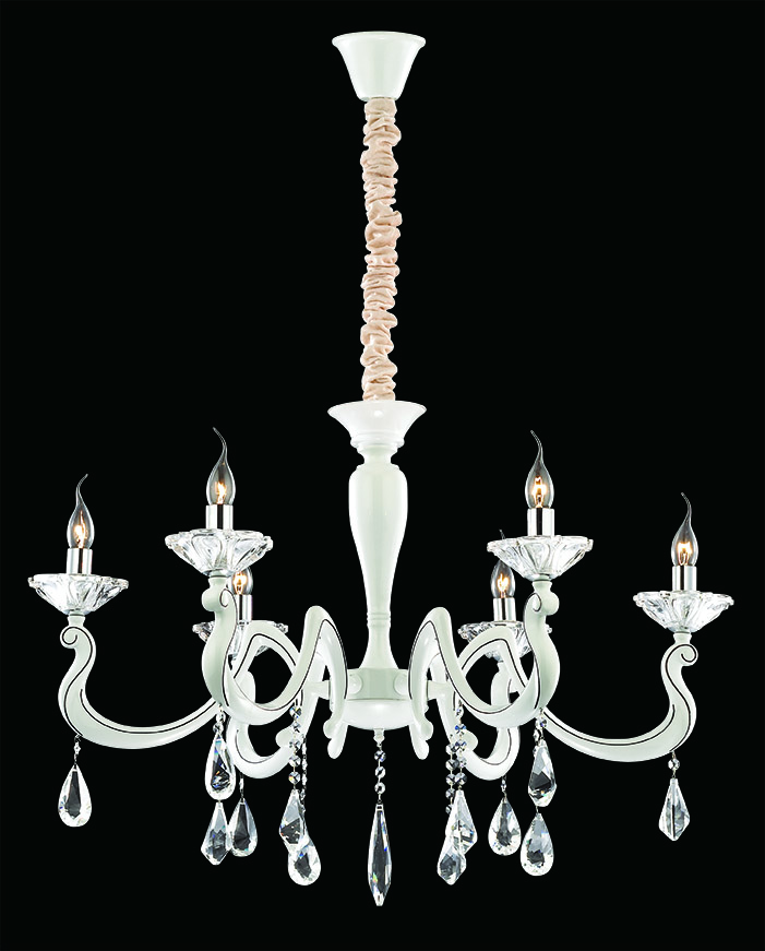 Люстра дизайнерская Sharp белая Candido SP6 IDEAL LUX ДИЗАЙНЕРСКИЕ, CANDIDO 057281 Белый  - Вид №2