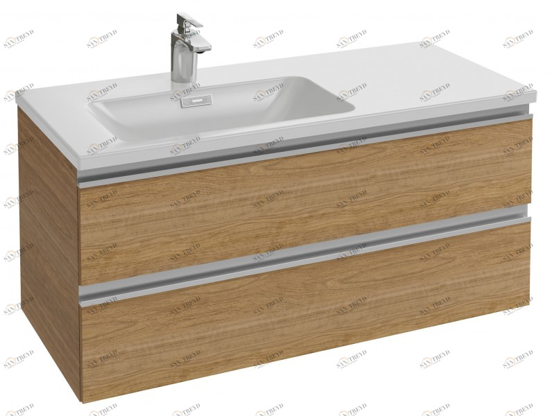EB2025-RA-N18 Мебель под левостороннюю раковину-столешницу 100 см, 2 выдвижных ящика, встроенные ручки Jacobdelafon VOX Santreyd