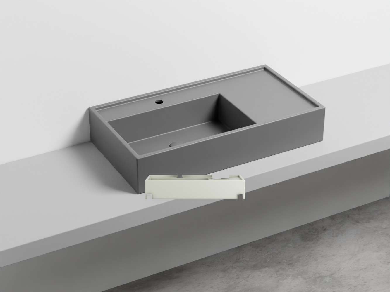 PNLA85-PM Керамическая раковина на одно отверстие 85 cielo Plinio Ceramica Cielo