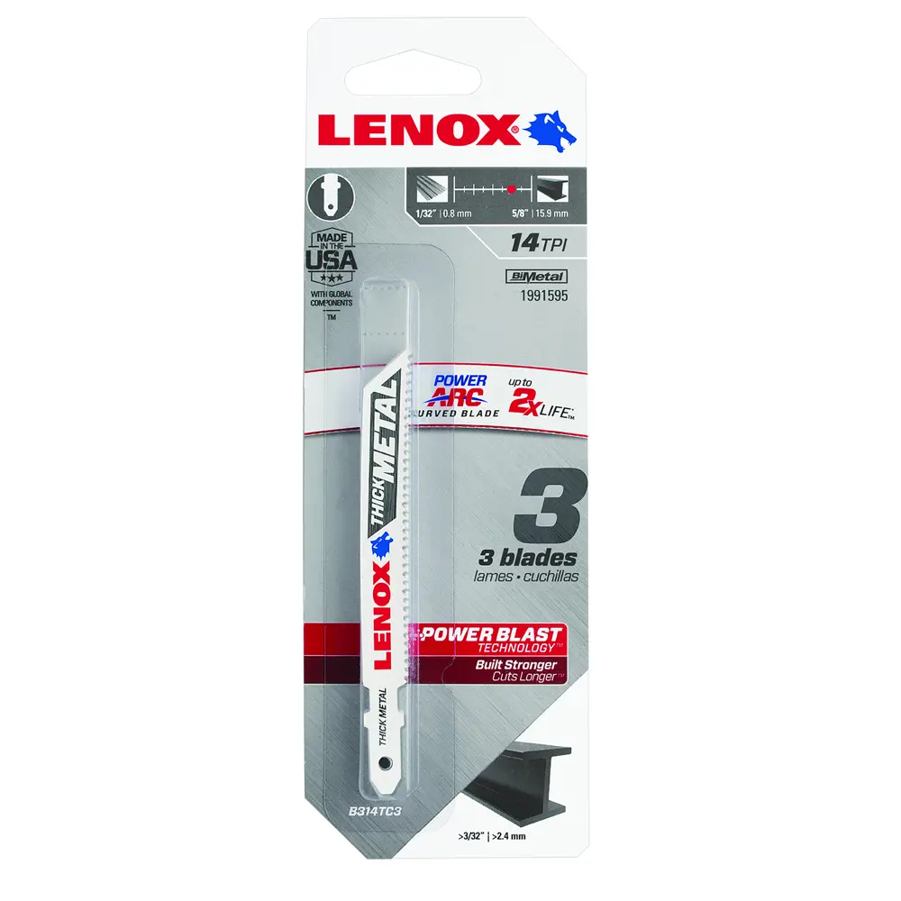 Пилки для лобзика по металлу B314TC Lenox, 3 шт. 82582655 STLM-2069177  - Вид №5