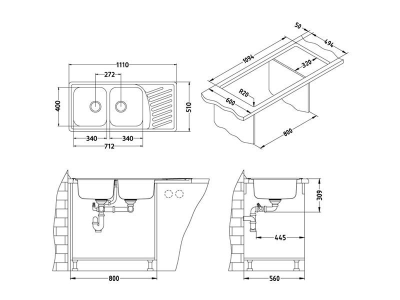 Мойка Alveus Elegant 70 1009386 - Вид №2