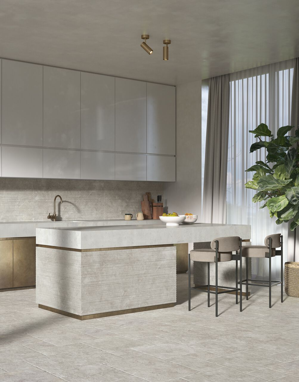 Напольное / керамогранит с эффектом травертина CERAMICA FONDOVALLE Royal Travertino ARCH-00074985 - Вид №1