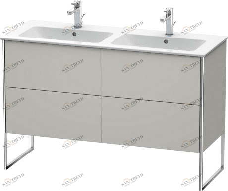 XS444900707 XSquare Тумбочка напольная Бетонно-серый матовый декор Duravit