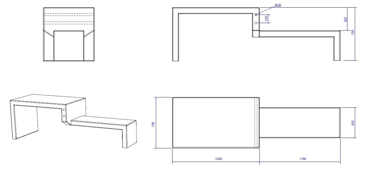 Реконструированный каменный стол для общественных мест Viscio Urban Design PANCA ARCH-00031773 - Вид №5