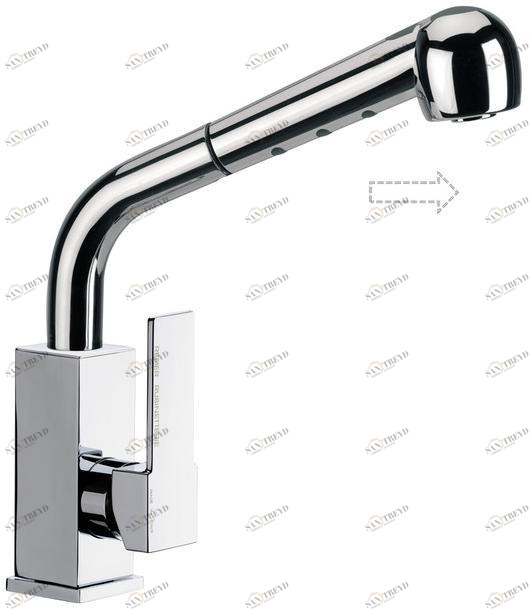 Remer Rubinetterie Смеситель для кухни из хромированной латуни с вытяжным душем Gourmet Q 83 a