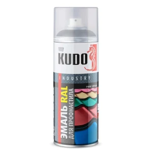 Эмаль аэрозольная для металлочерепицы KUDO акриловая глянцевая цвет серо-графитовый 520 мл