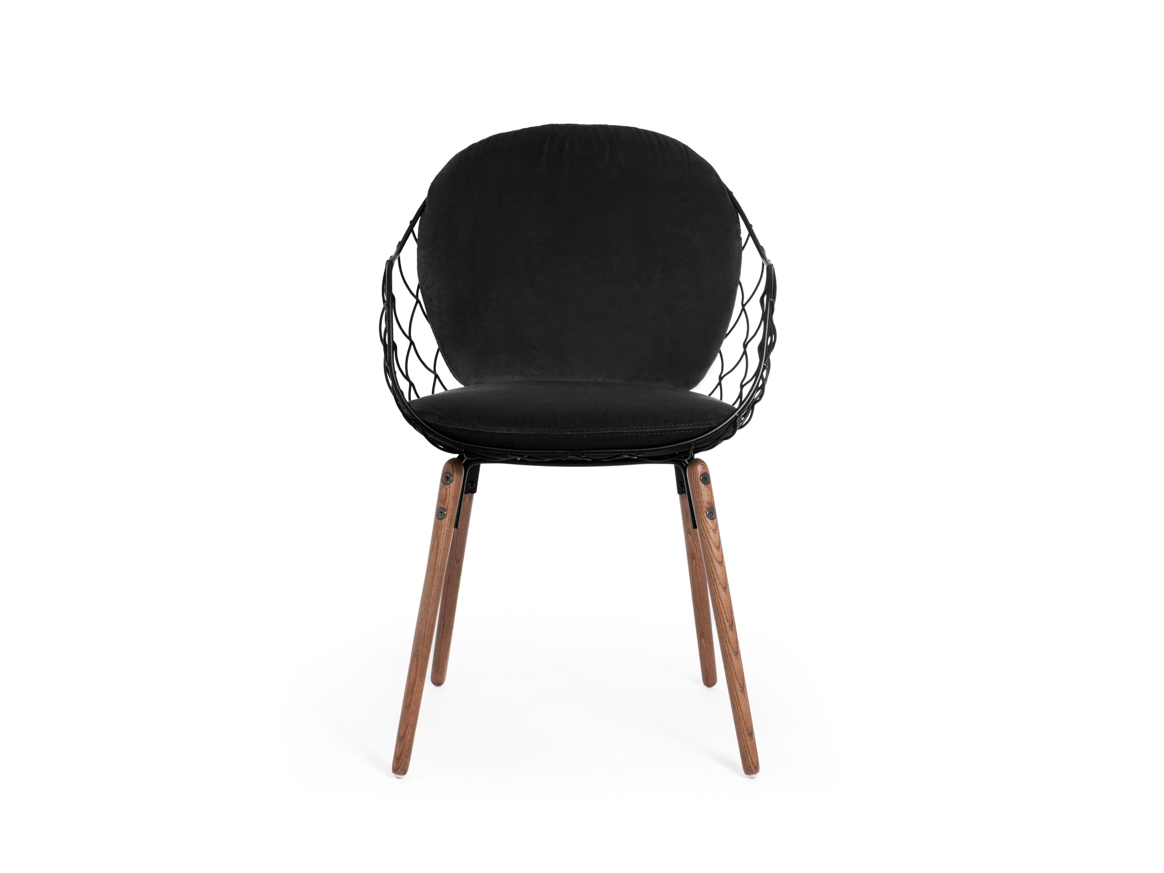 Стальной и деревянный стул с подлокотниками Magis Piña ARCH-00075457