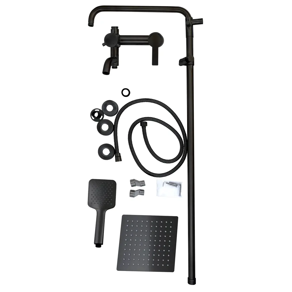 Santreyd Iron2 — матовая черная душевая система с антиперекручивающим шлангом 89377839 STLM-1495098 - Вид №1