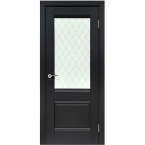 Комплект двери Классико-43 со стеклом 80x200 см Hardflex черный без доборов 89430448 STLM-2179235