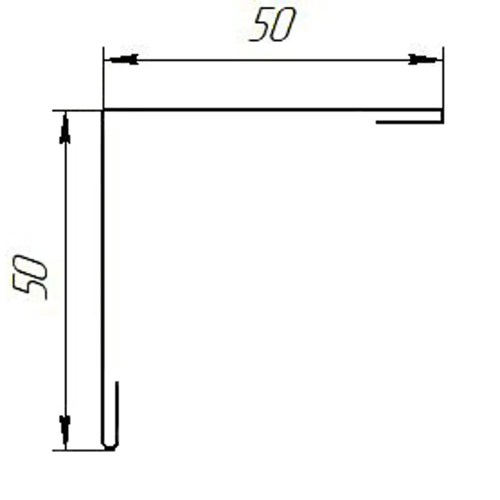 Планка для наружных углов 50x50 мм 2 м 0.4мм RAL 8017 Коричневый 83964107 STLM-2174215 Santreyd  - Вид №1