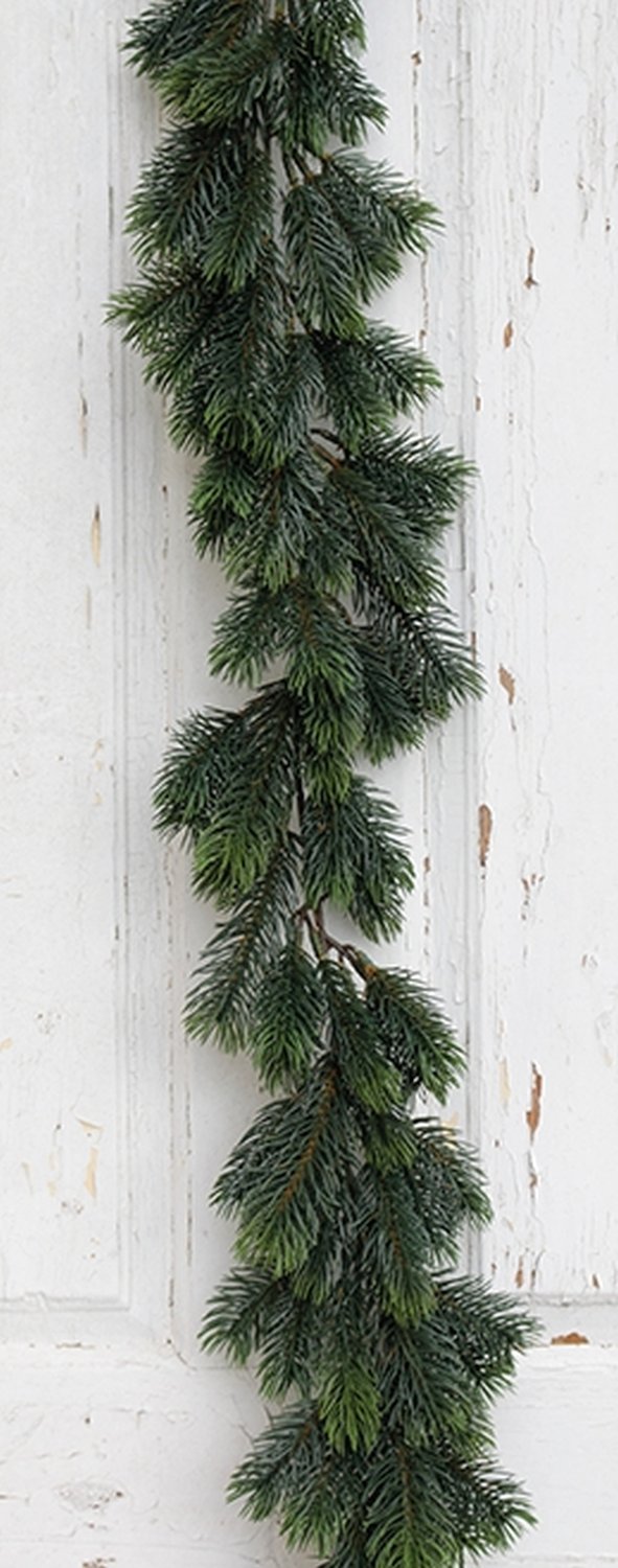 1821 883 a3 Гирлянда из искусственной ели, синтетический материал, 180 см, зеленая H-andreas  - Вид №3