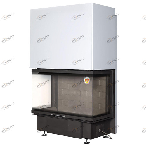 Каминная топка Экокамин Дельта 1000B принт с черным шамотом 6489