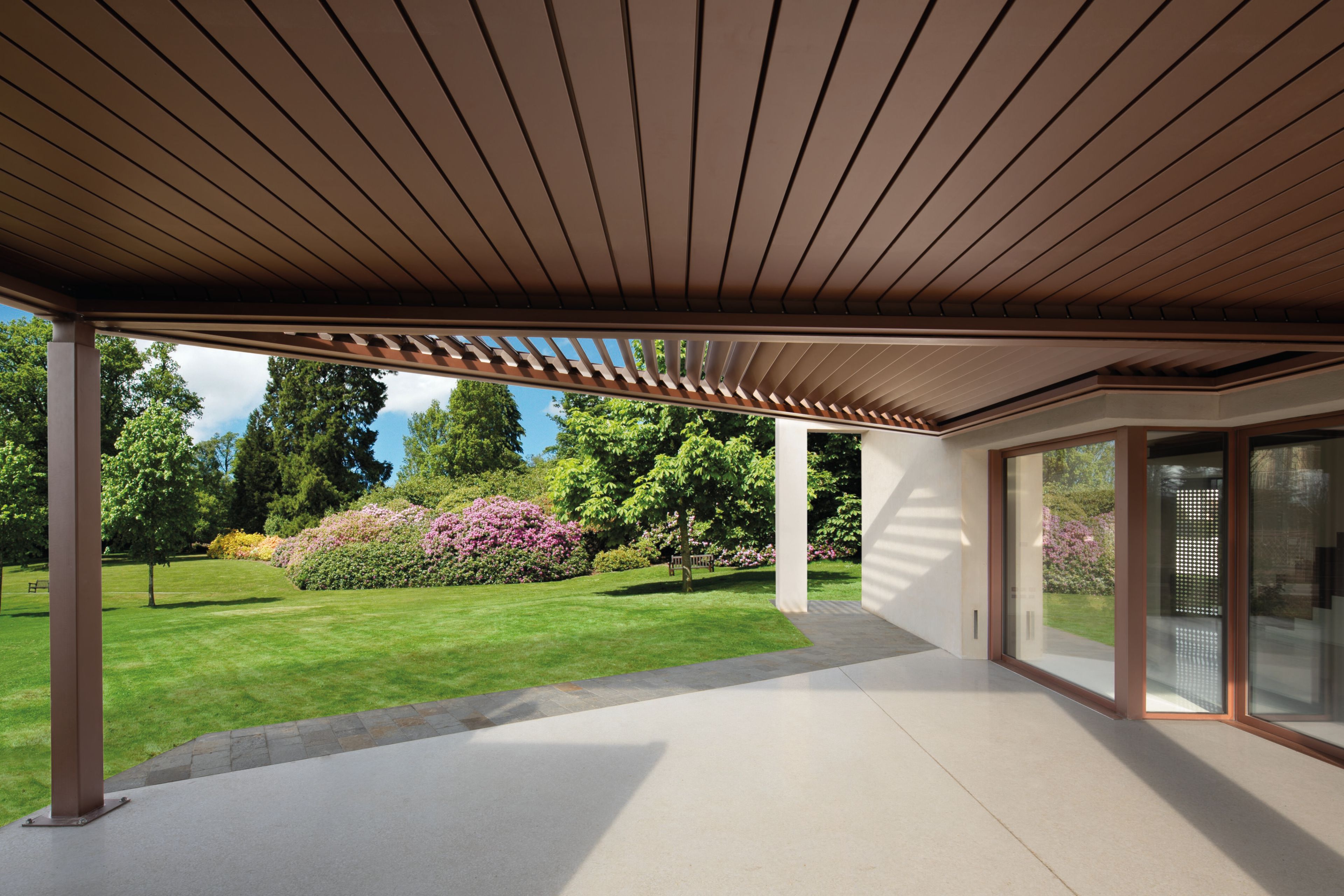 Нестандартная биоклиматическая беседка с поворотными планками YCO WATERPROOF ARCH-00061924 - Вид №2