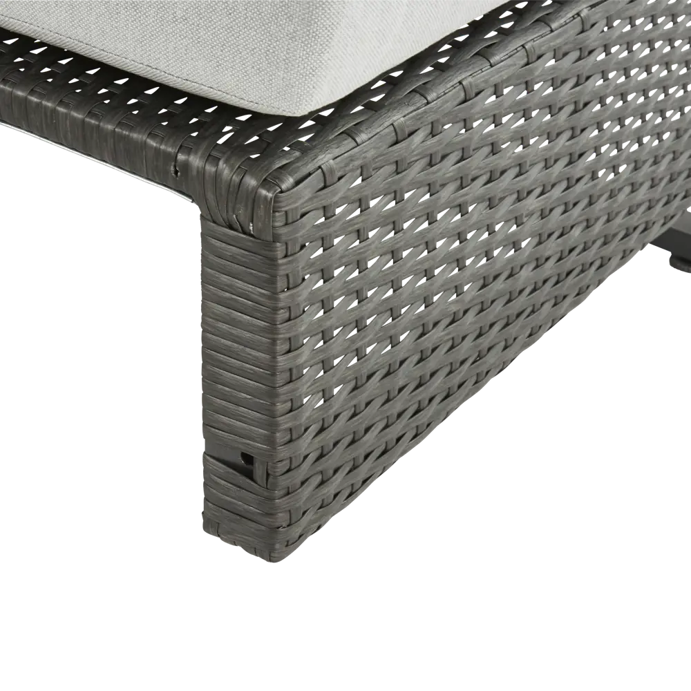 Секция угловая Naterial Noa Fix 68x62x68 см, искусственный ротанг, серый/черный Товар без серии STLM-2054200 - Вид №7