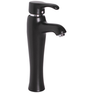 Смеситель д/ум MLN-F-001CBK-M керамический, однорычажный, черный матовый, высокий F-001CBK-M
