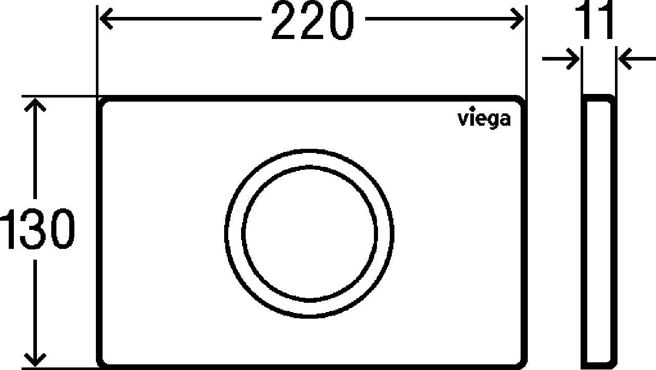 Viega Панель смыва Prevista для унитазов 8635.1 (774370) 774 370 - Вид №3