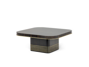 Квадратный журнальный столик из черного дерева