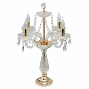 Настольная лампа MW-Light Каролина 367036204 MW-LIGHT ПОДСВЕЧНИК, СВЕЧА 195153 Белый;золото;прозрачный