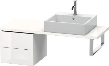 LC582602222 L-Cube Шкафчик для компактной консоли Белый глянцевый декор Duravit - Вид №2