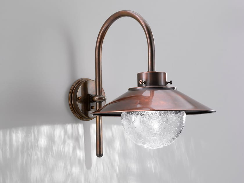 Латунь и медь светодиодные открытый настенный светильник Cremasco Illuminazione Венецианская традиция ARCH-00152445