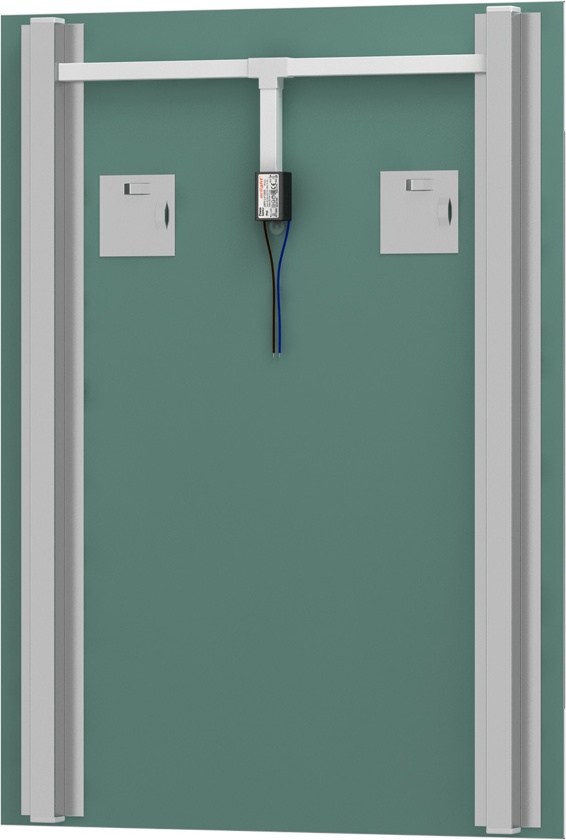 BY 2315 Зеркало с 2-мя встроенными LED-светильниками 10,5 W сенсорное EVOFORM Ledline - Вид №2