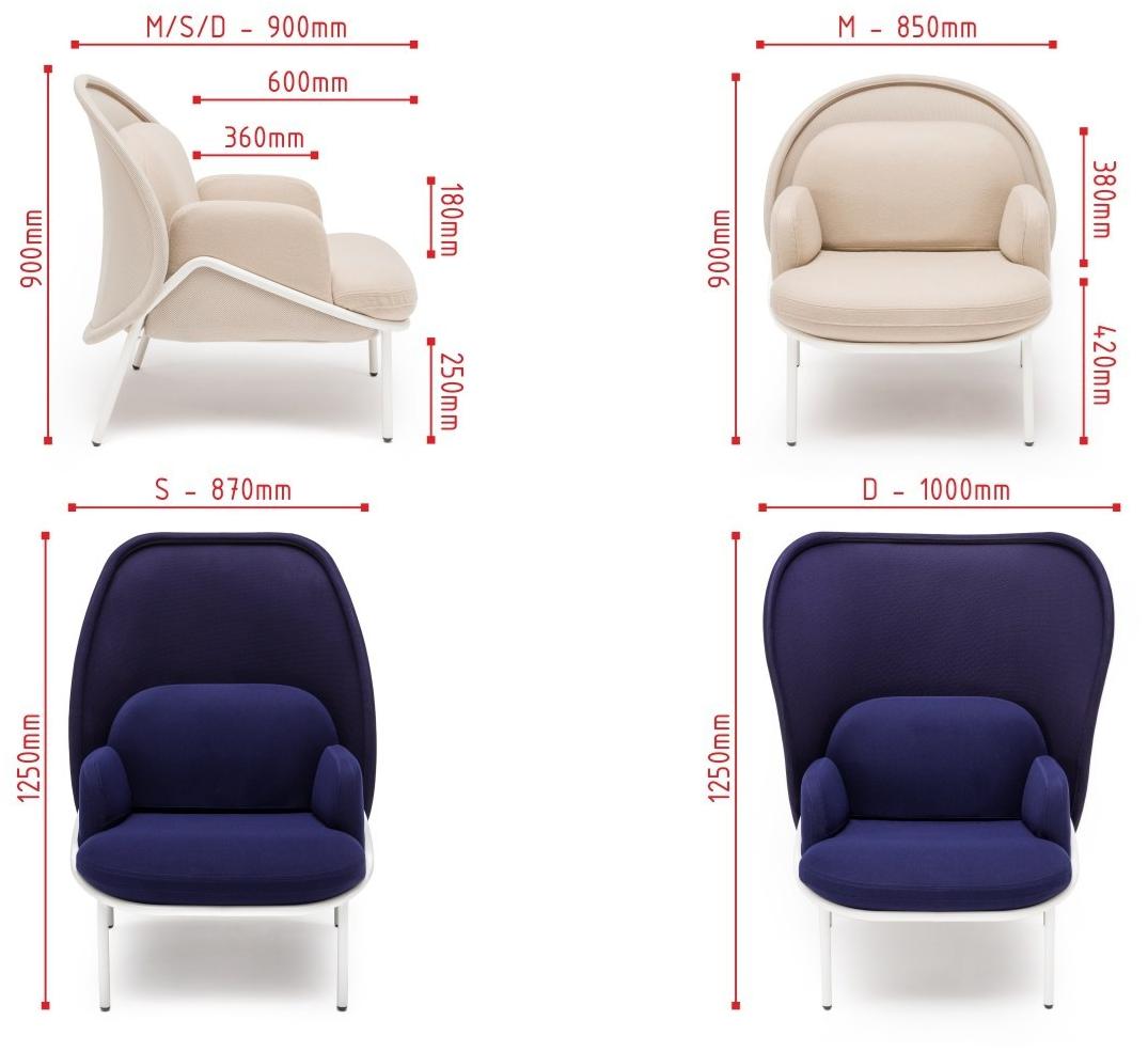 MDD Кресло из ткани с подлокотниками Mesh sun-id-1358619 - Вид №4