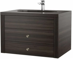 DWFI Настенная тумба под умывальник из фанерованной древесины с ящиками  00002508