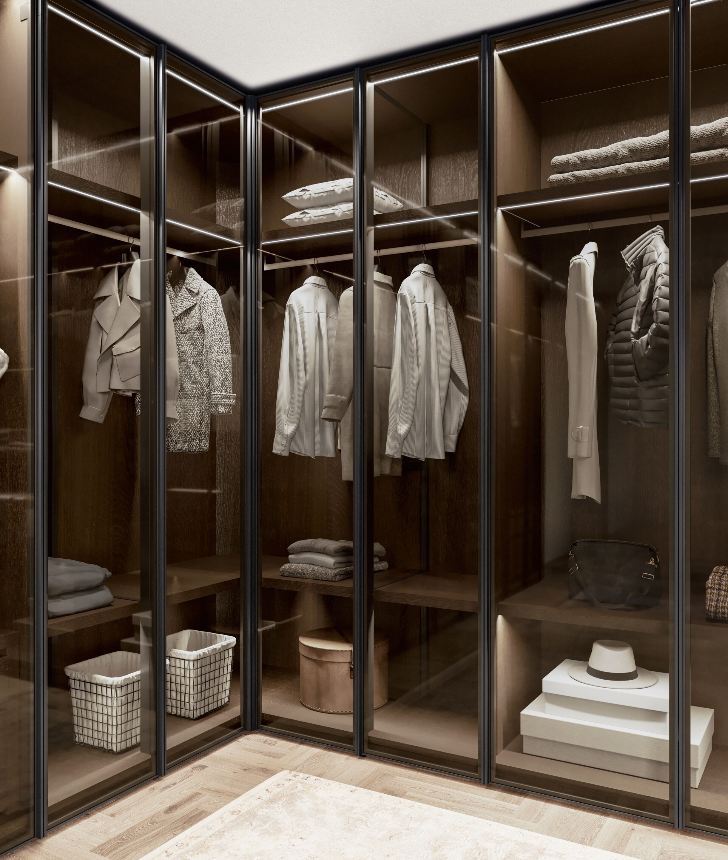 Модульный шкаф со стеклянной створкой Dall'Agnese Wardrobe Collection ARCH-00054239 - Вид №2