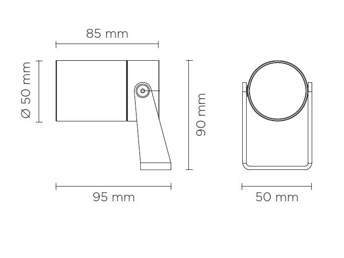 Нержавеющая сталь регулируемый светодиодный наружный прожектор PUK NANOSPOT STEEL ARCH-00126728 - Вид №7