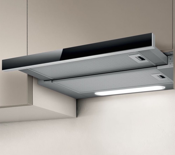 ELICA ELITE 14 LUX GRVT/A/60-PRF0098874B Встраиваемые вытяжки / встраиваемая, 60 см, кнопочное управление, 650 куб. м. , серая+черное стекло Elica 