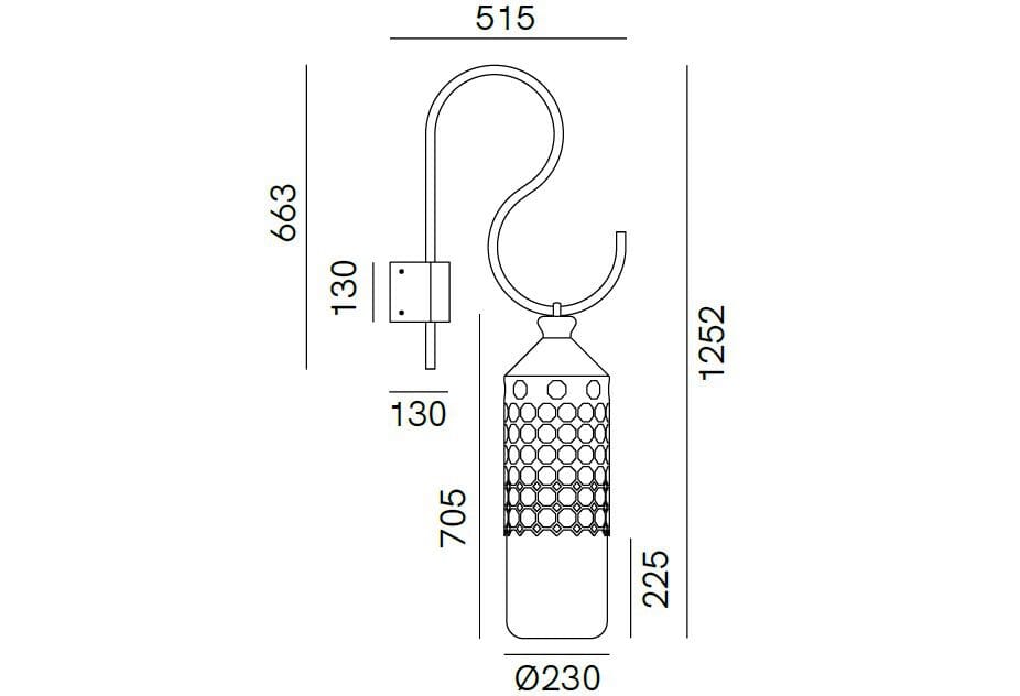 Светодиодный настенный светильник из железа и стекла Il Fanale La Spazio ARCH-00091688 - Вид №2