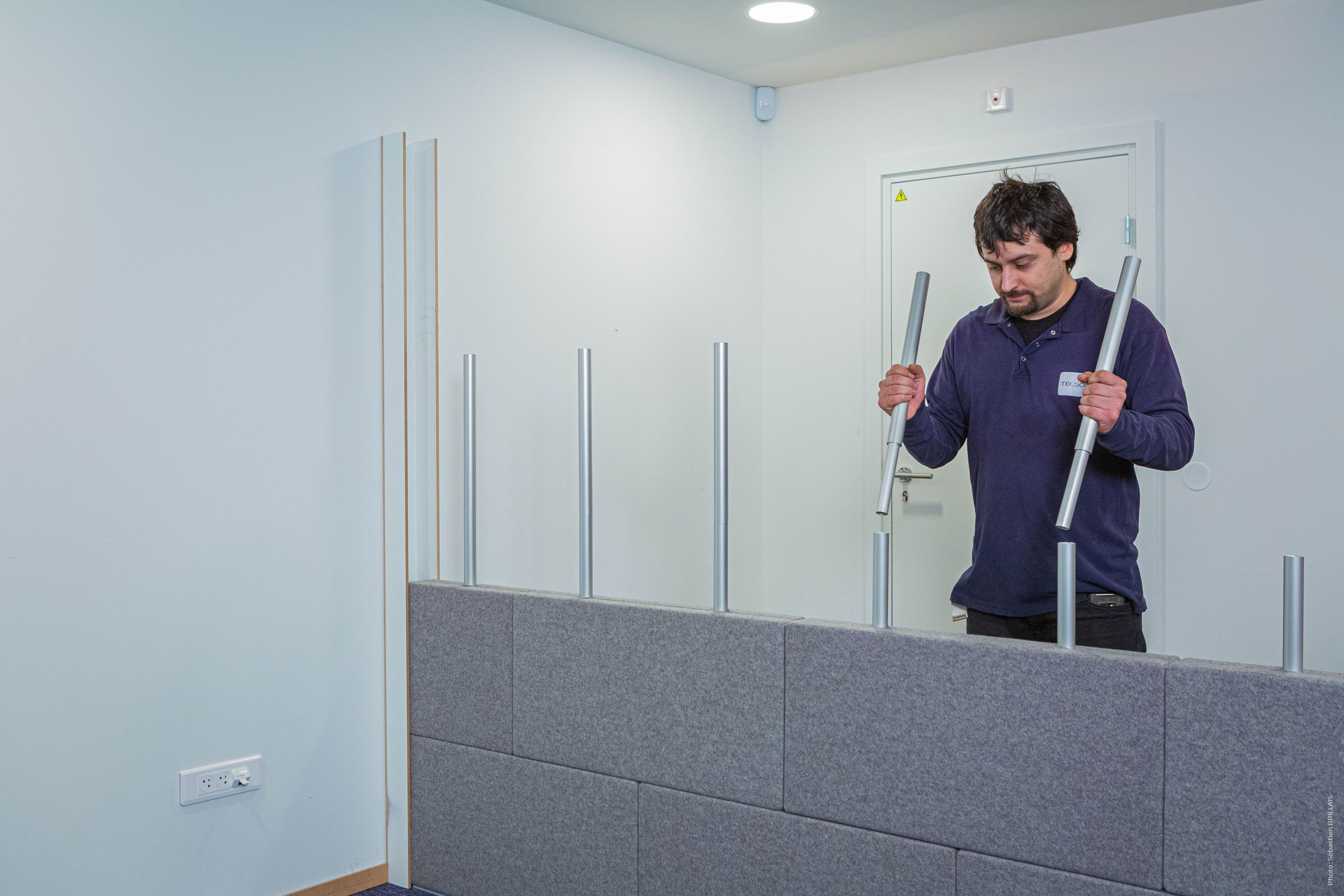 Рециркулированная ПЭТ звукоизоляционная модульная перегородка Tecsound ARCH-00004867 - Вид №6