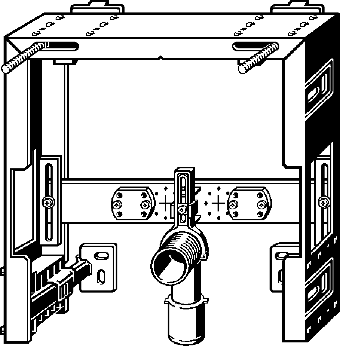 Системная техника  Prevista Pure  Блоки скрытого монтажа для умывальников VIEGA 776 596 Модель 8550 Santreyd  - Вид №1