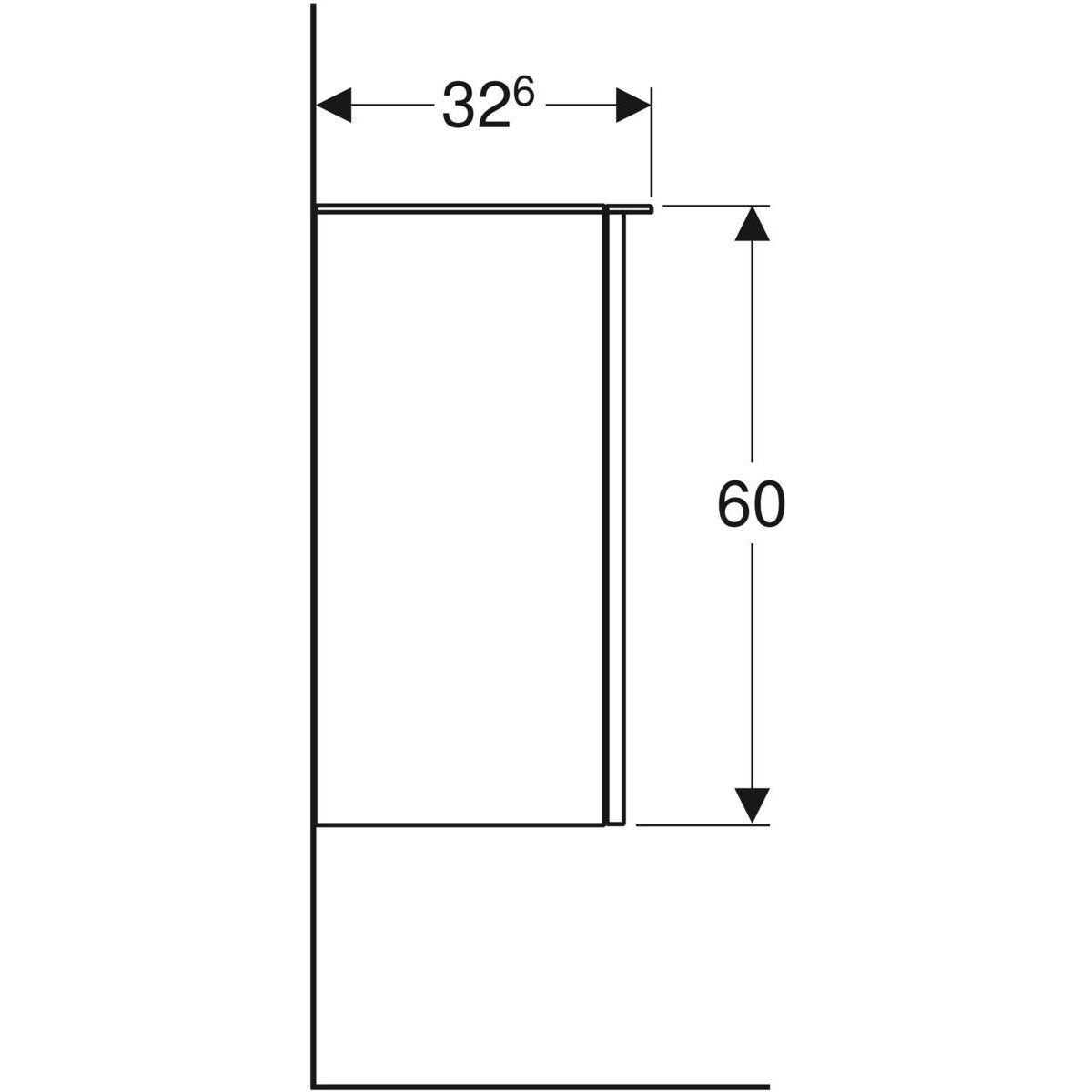 Подвесной шкаф для ванной комнаты с дверцами Geberit SMYLE ARCH-00040625 - Вид №4
