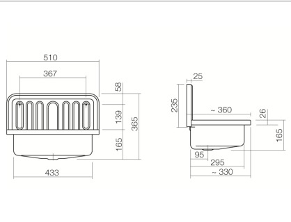 1200000000 Подвесная раковина настенная прямоугольная ALAPE  белая  - Вид №5