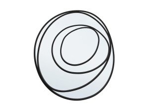 Металлическое зеркало с рамкой