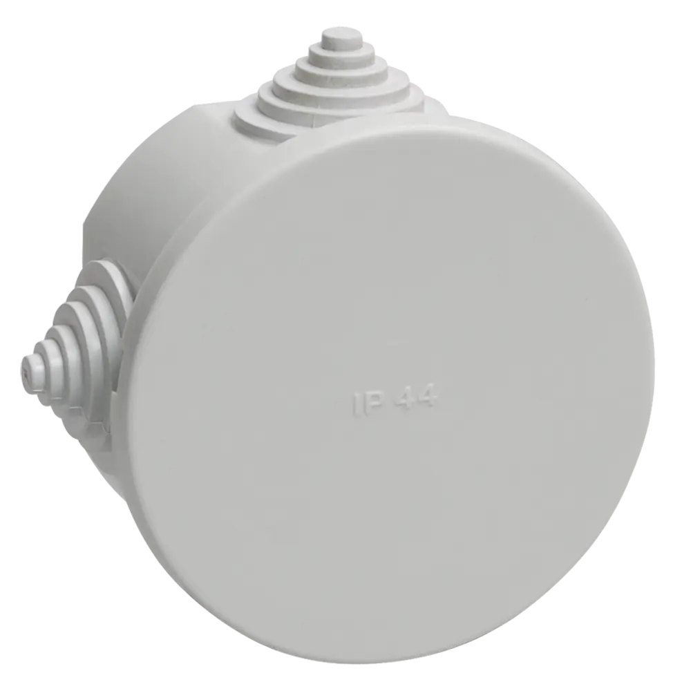 Распределительная коробка открытая IEK D75x40 мм 2 ввода IP44 цвет серый 82206463 STLM-2025514 