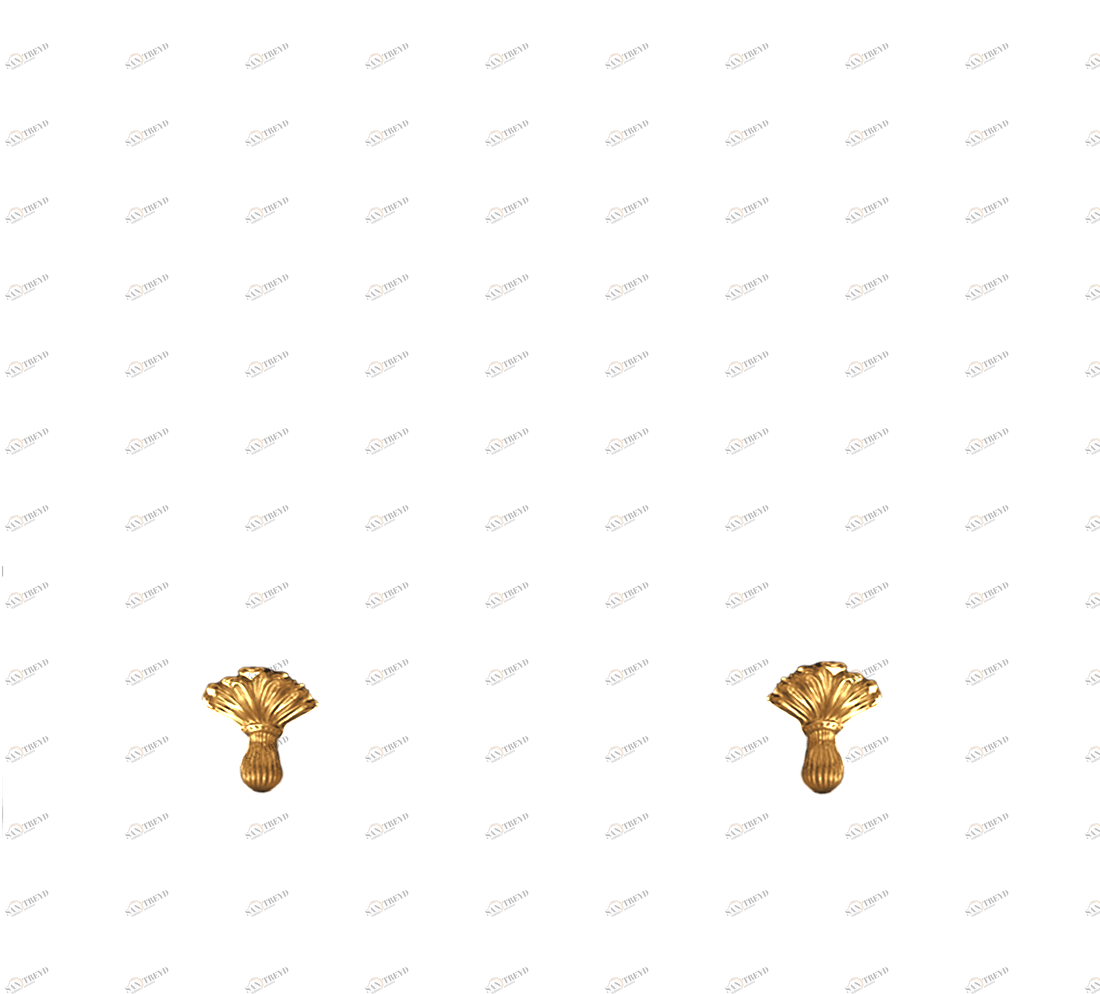 Gentry Home Bexley Cast iron bathtubs with feet Цветок темное золото GH101791 