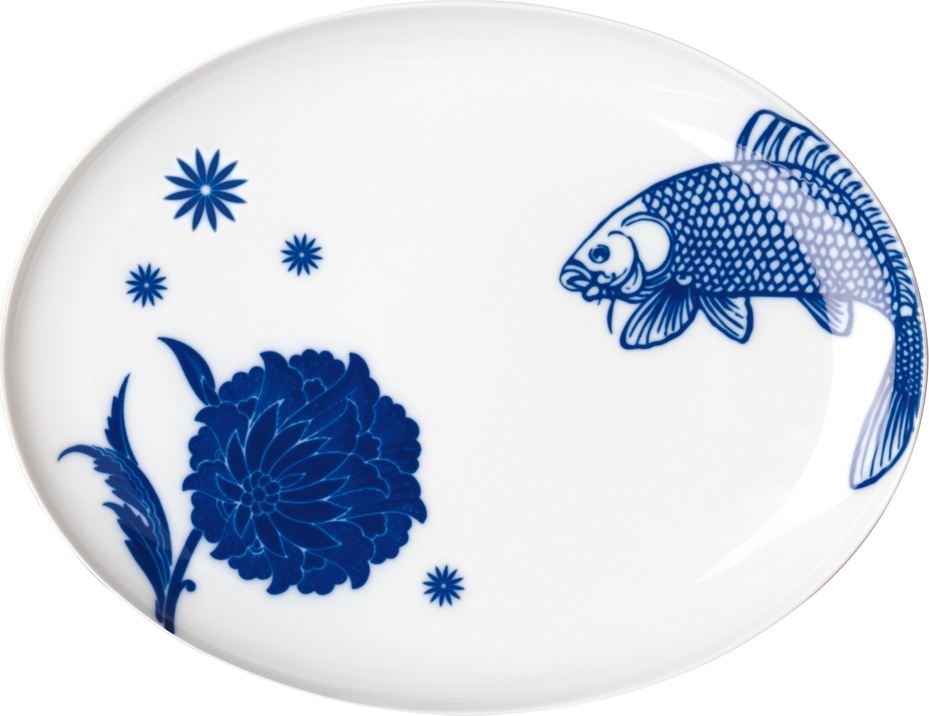 10524438 Sieger by Furstenberg Блюдо овальное Sieger by Furstenberg "Комната чудес" 31см Фарфор 