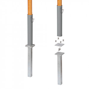 4PBUL Зонт от солнца в земле Base 61 - большой Teak  Parasol Bases & Accessories 