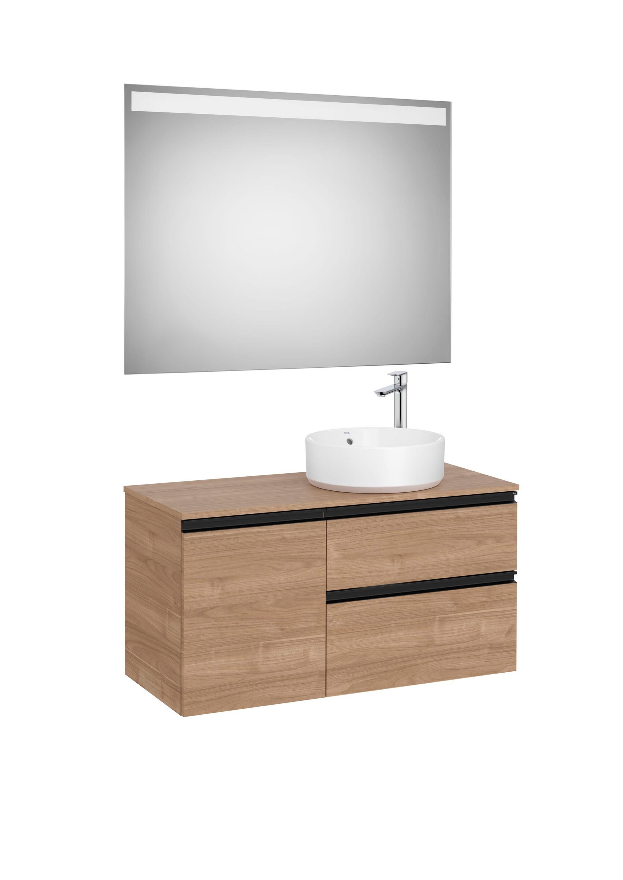 Деревянный умывальник с ящиками, дверцами, зеркалом и столешницей Roca The Gap ARCH-00083506 - Вид №7